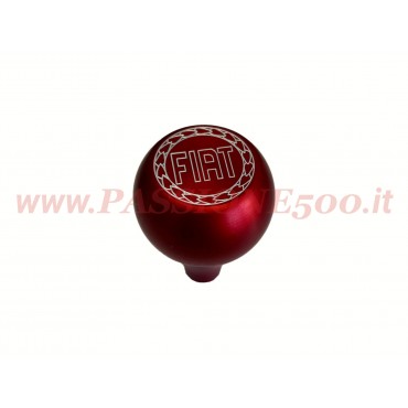 POMELLO LEVA CAMBIO IN METALLO ROSSO CON LOGO FIAT - FIAT 500 