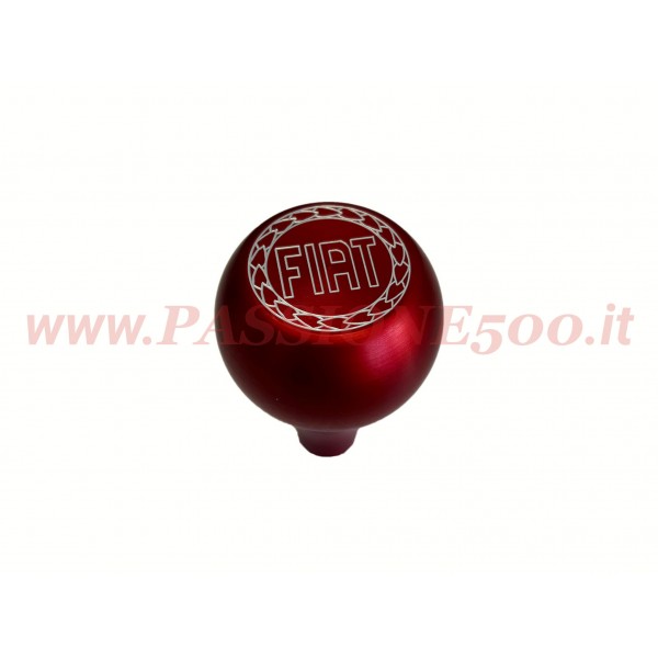 POMELLO LEVA CAMBIO IN METALLO ROSSO CON LOGO FIAT - FIAT 500 