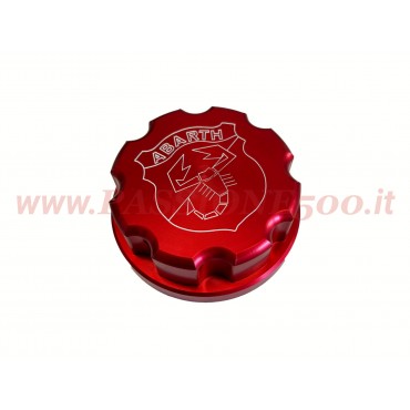 TAPPO SERBATOIO BENZINA IN ALLUMINIO ROSSO CON LOGO ABARTH - FIAT 500 