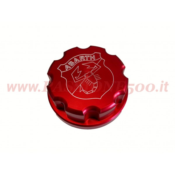 TAPPO SERBATOIO BENZINA IN ALLUMINIO ROSSO CON LOGO ABARTH - FIAT 500 