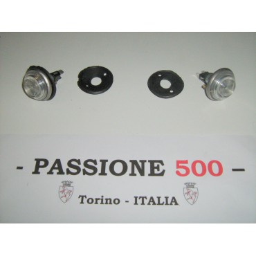 FIAT 500 D F L R 600 FANALE LUCE TARGA POSTERIORE ALLUMINIO -  L'Accessorauto SRLS