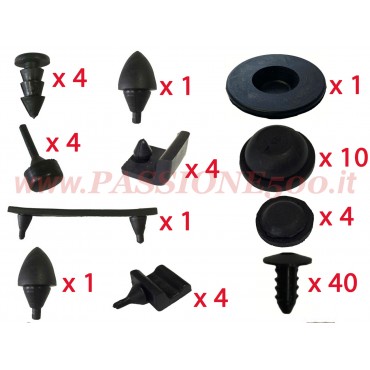 KIT GOMMINI DI CARROZZERIA ASSORTITI  – 74 pezzi – FIAT 500 F – L – R