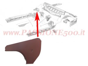 lamiera collegamento sinistra Fiat 500
