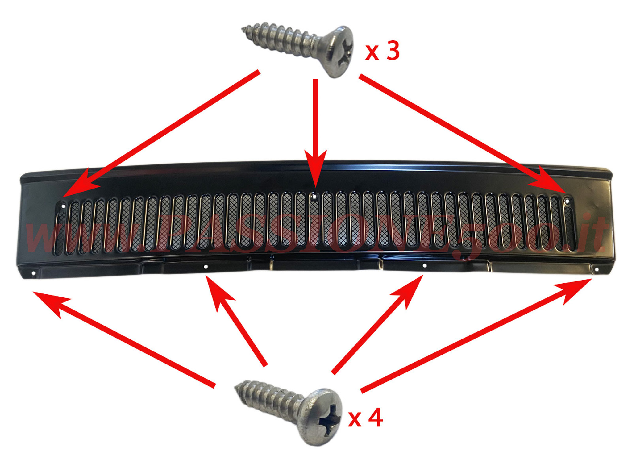 kit viti griglia fiat 500 F L