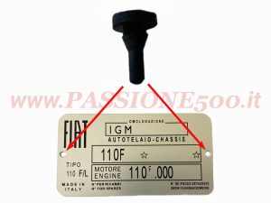 gommino targhetta fiat 500