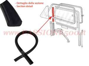 canalino scorrivetro deflettore Fiat 500