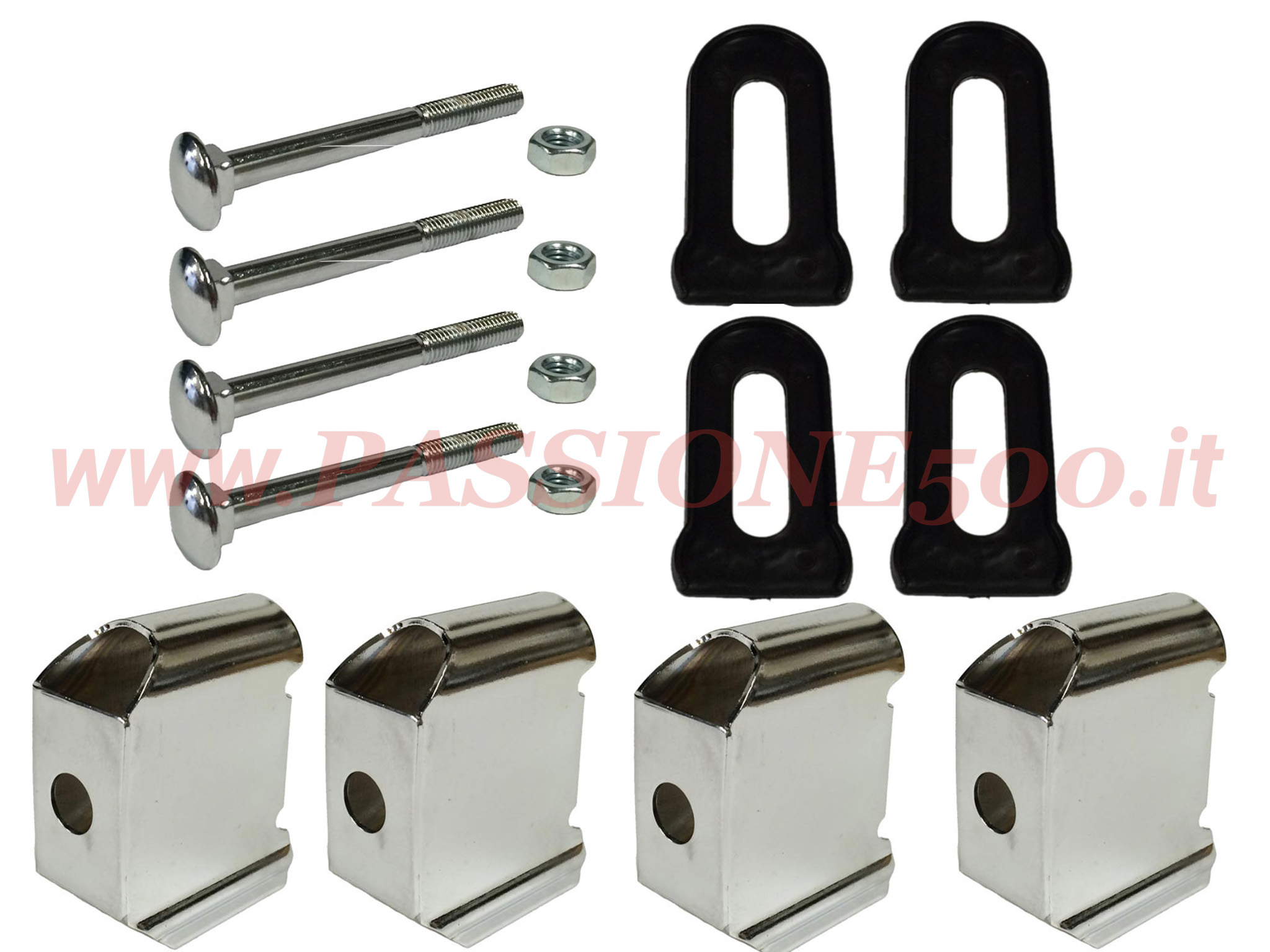 kit fissaggio paraurti fiat 500 D F R