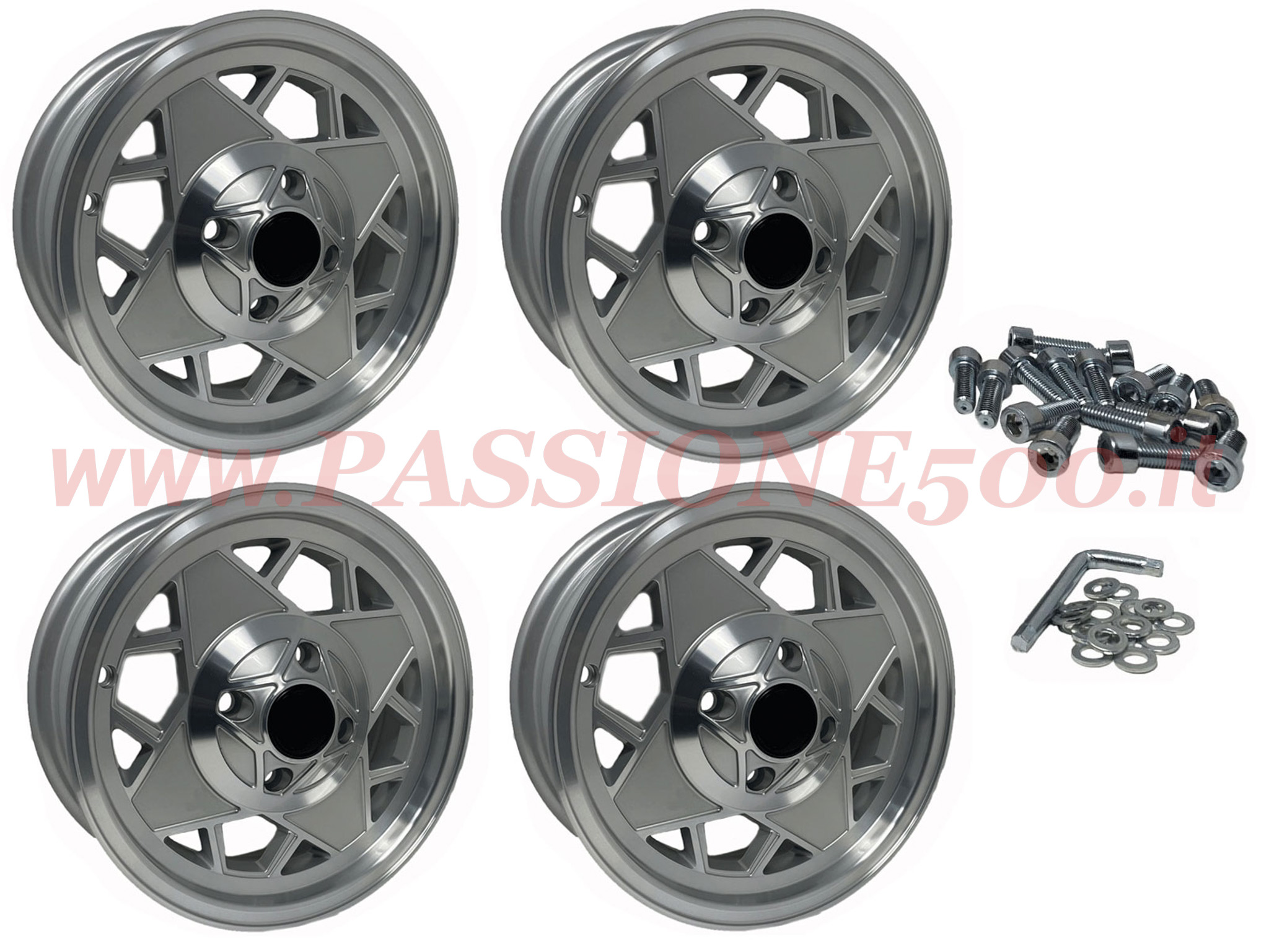 kit cerchi millemiglia silver fiat 500 G