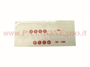 adesivo rodaggio autobianchi 500