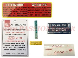 kit adesivi motore Fiat 500 F