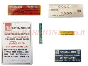 kit adesivi motore Fiat 500 giardiniera
