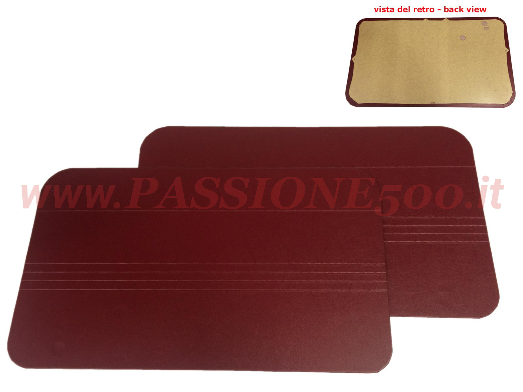 pannelli anteriori rosso scuro fiat 500 F