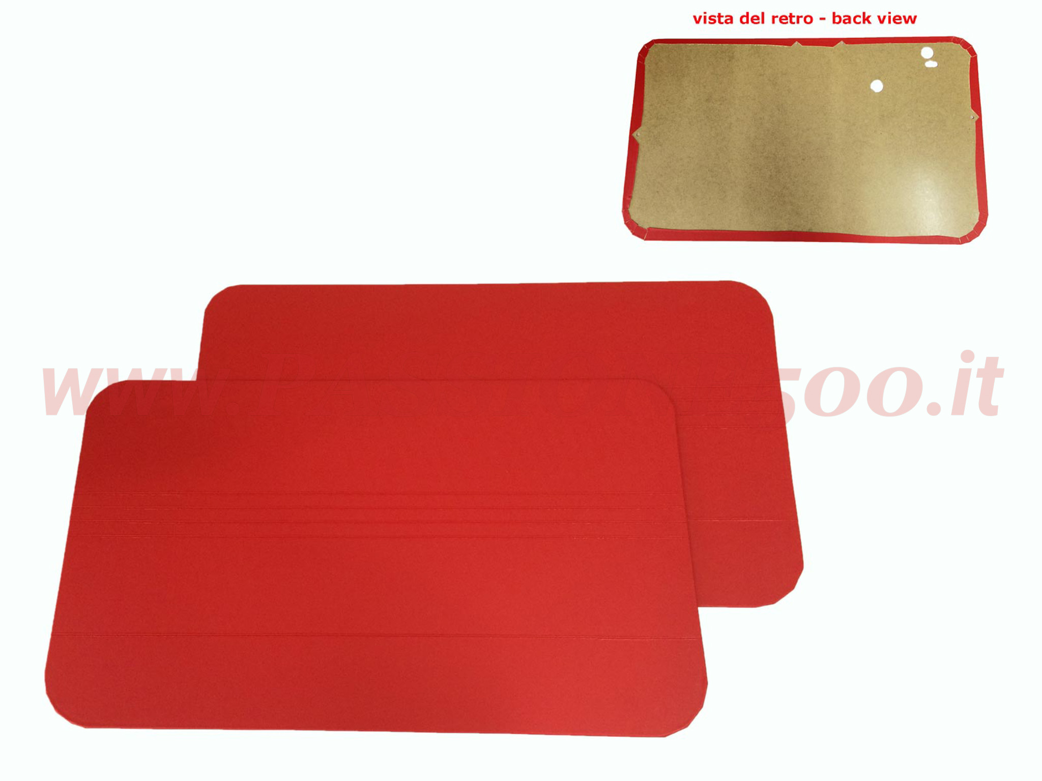 pannelli anteriori rosso fiat 500 F