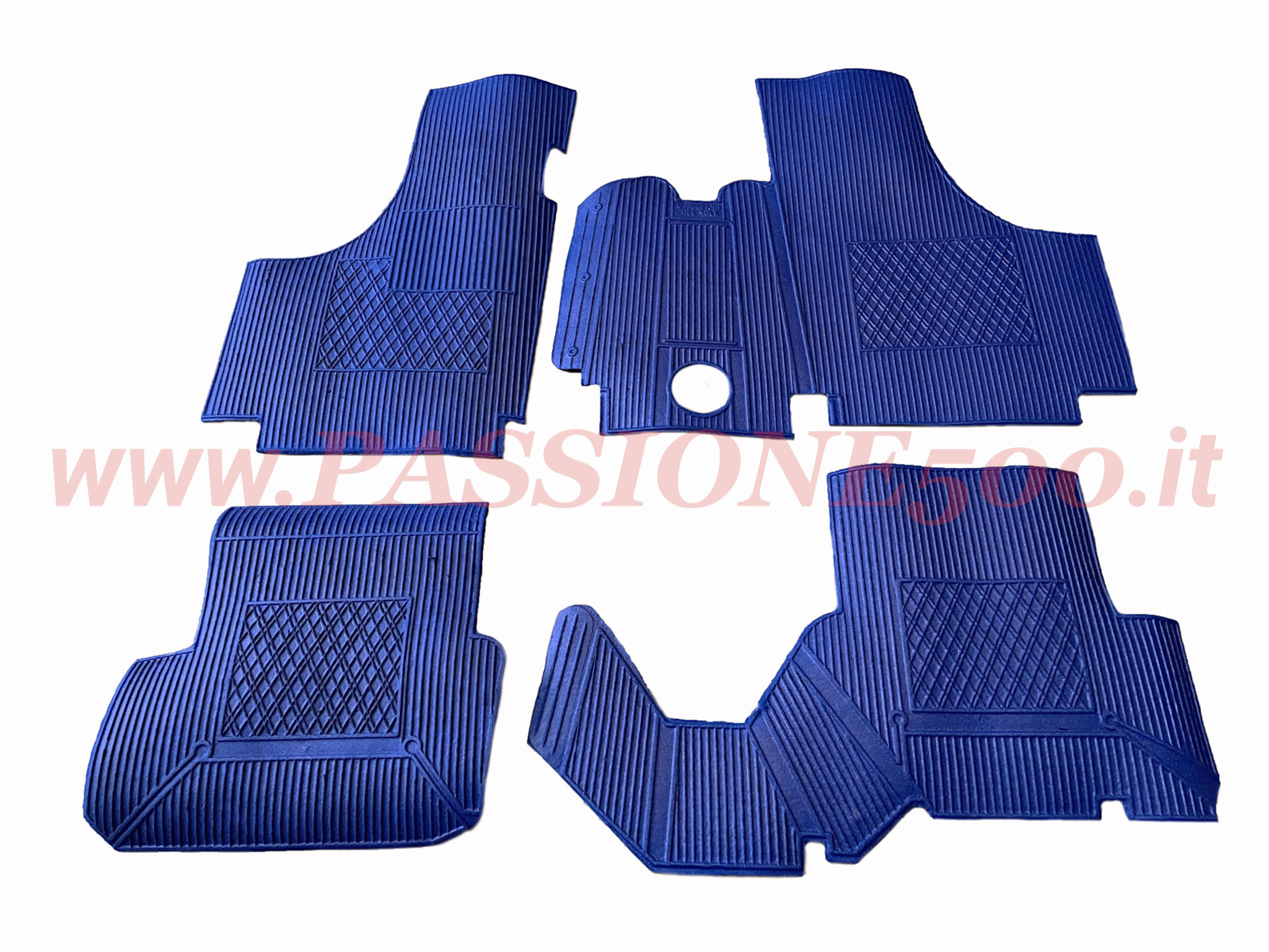 sovratappeti blu gomma Fiat 500