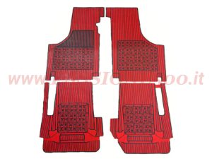 sovratappeti rosso gomma Fiat 500