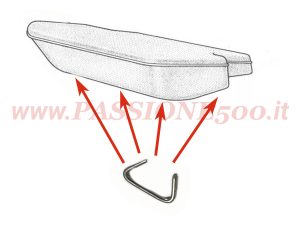 clip seduta sedile Fiat 500