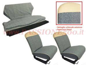 selleria tessuto striato blu Fiat 500 F