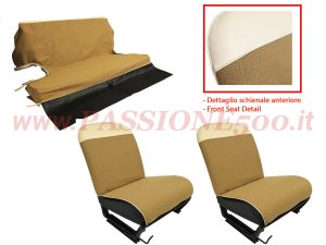 selleria tessuto marrone Fiat 500 N