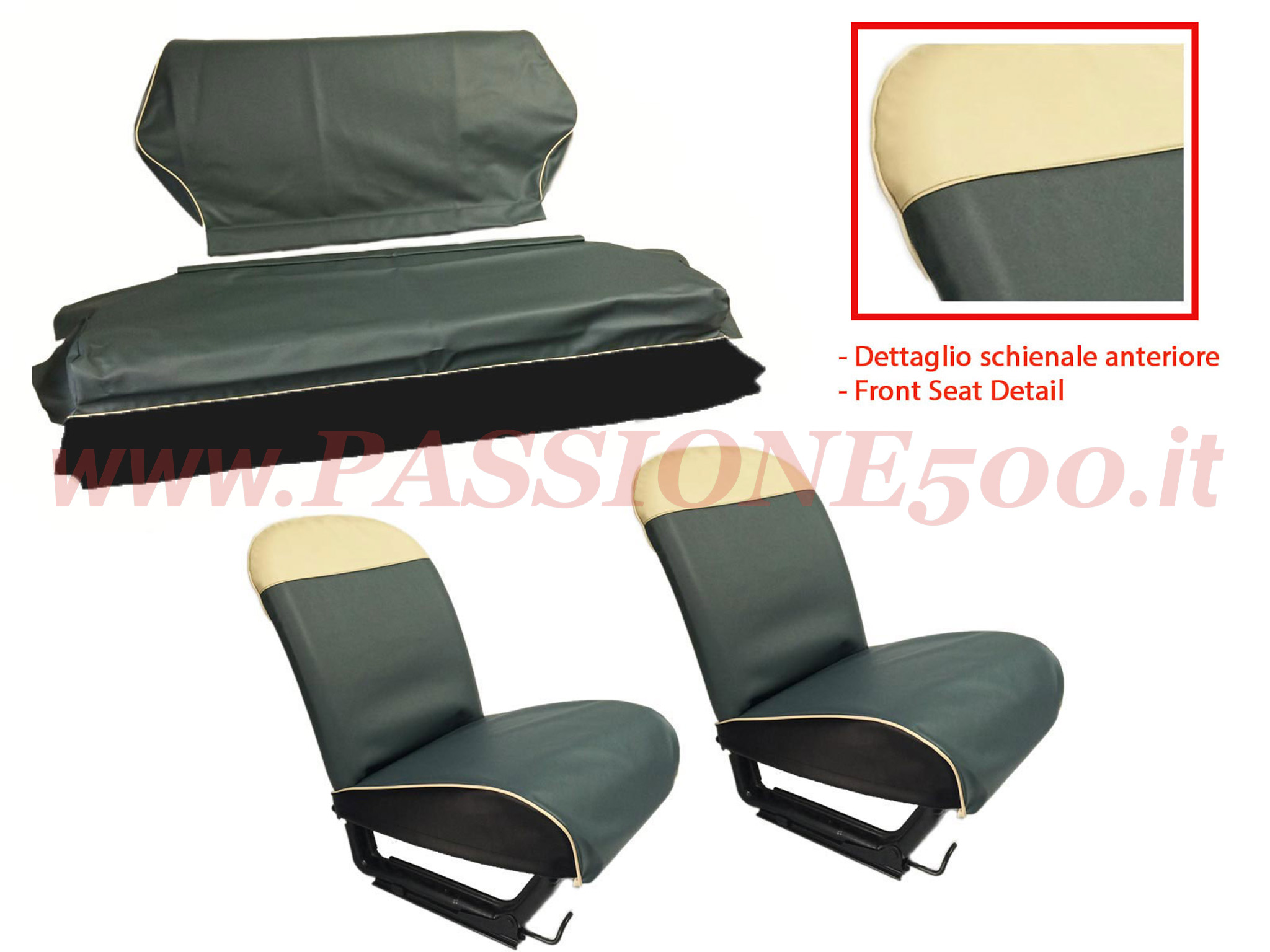 selleria vipla blu Fiat 500 D