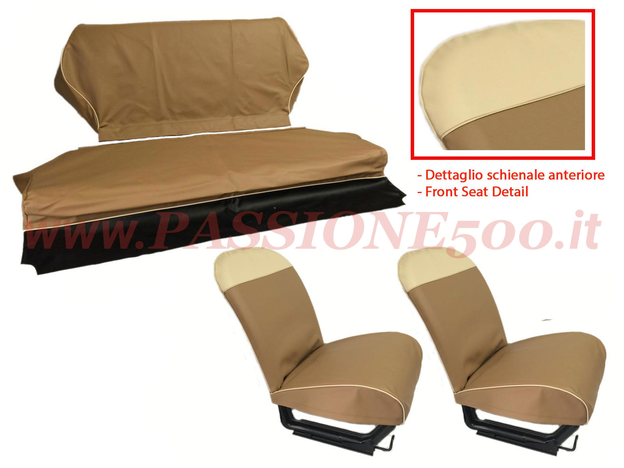 selleria vipla marrone Fiat 500 F