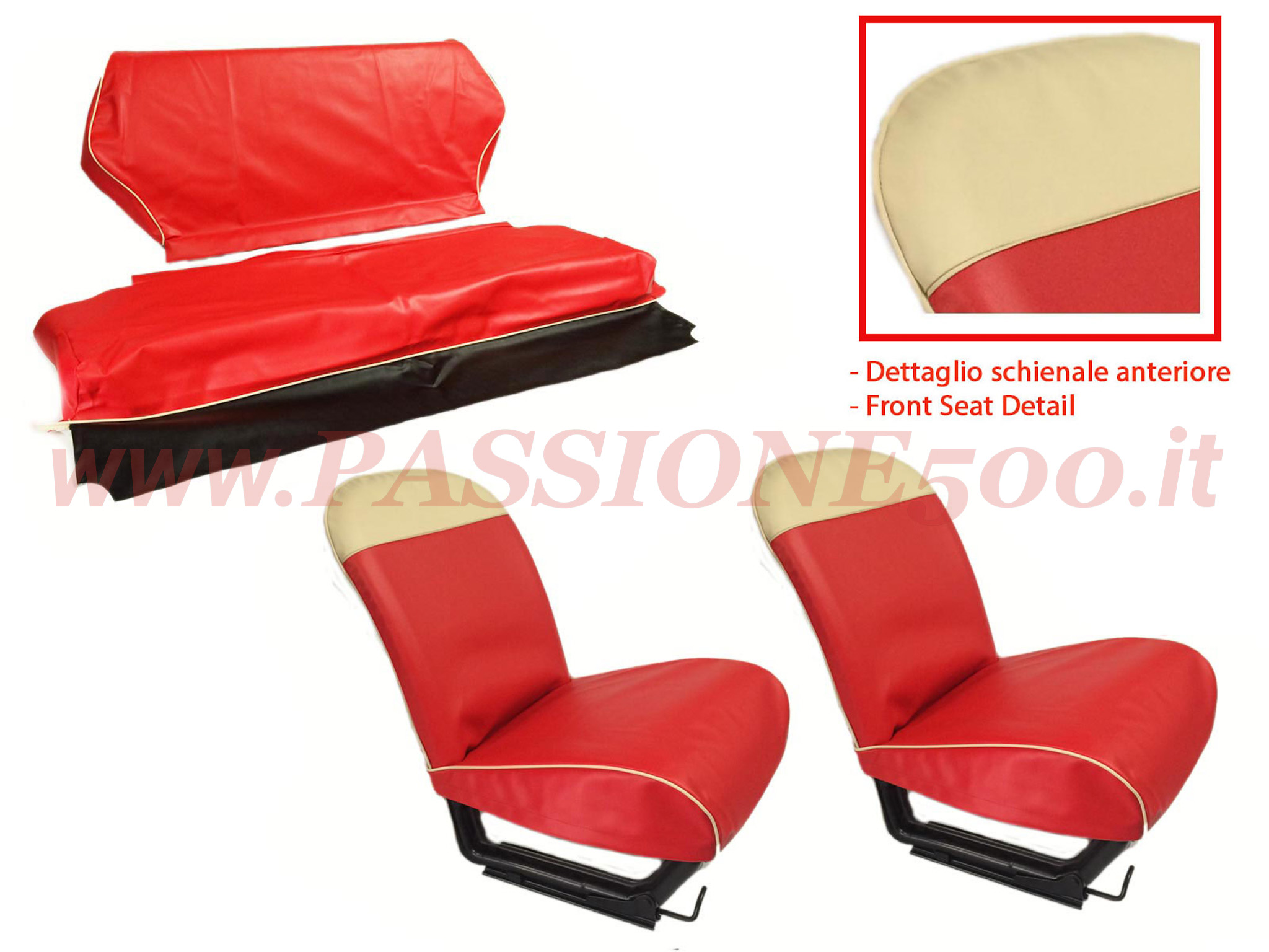 selleria vipla rosso Fiat 500 F