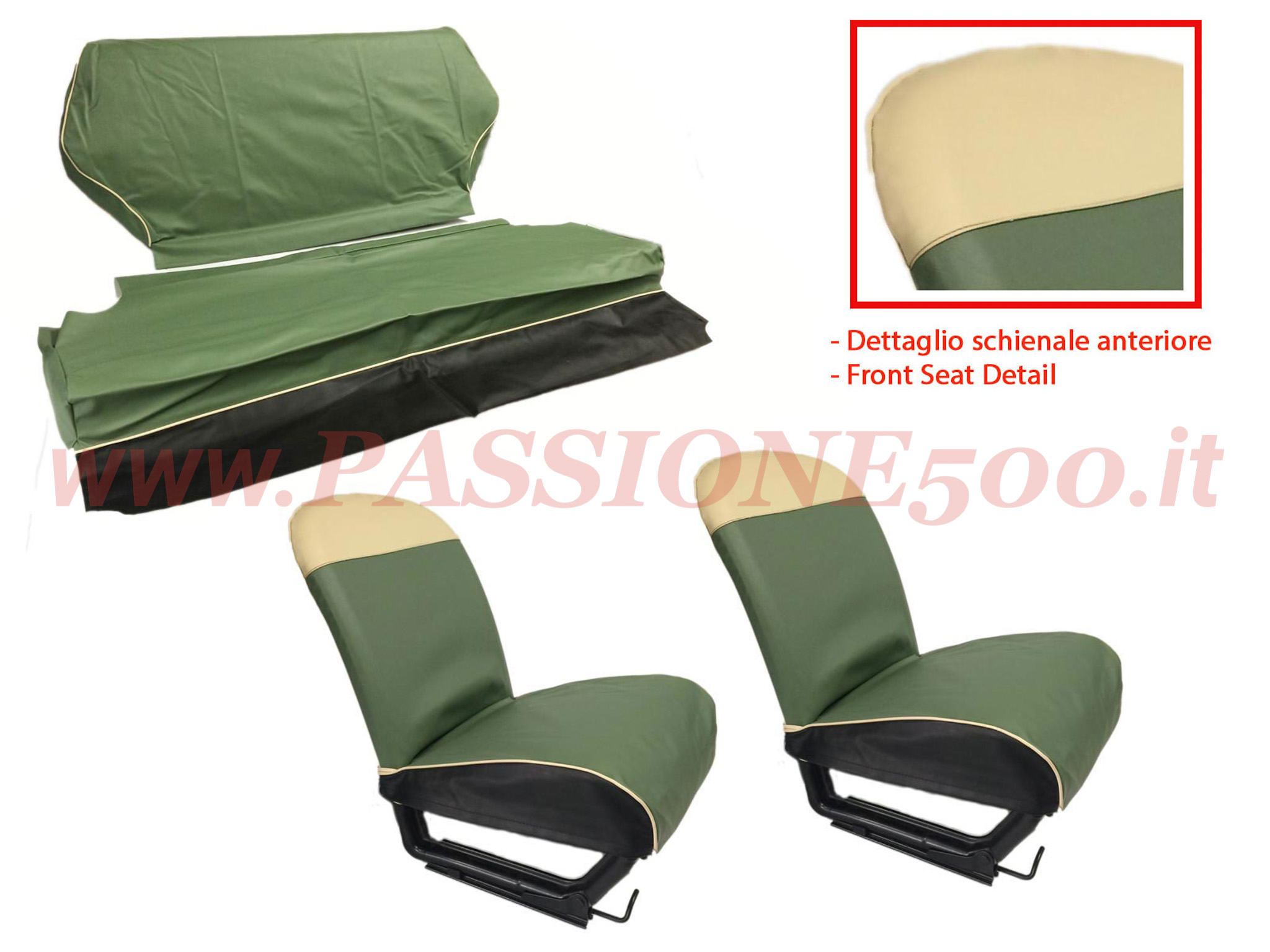 selleria vipla verde Fiat 500 D