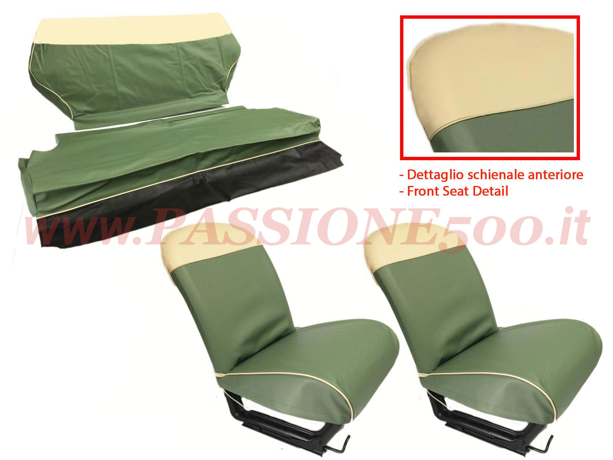 selleria vipla verde Fiat 500 Giardiniera