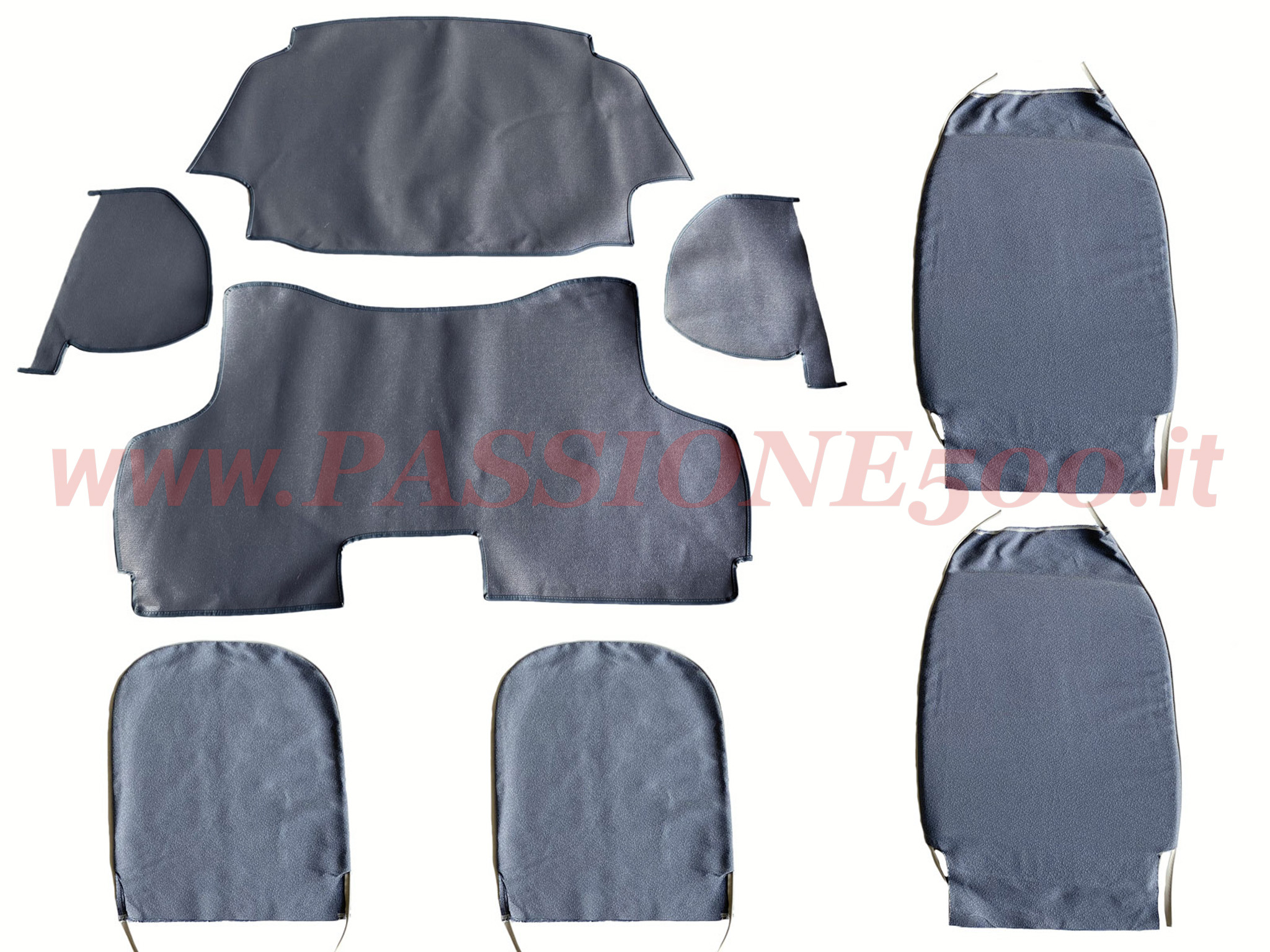 selleria tessuto blu Fiat 500 N