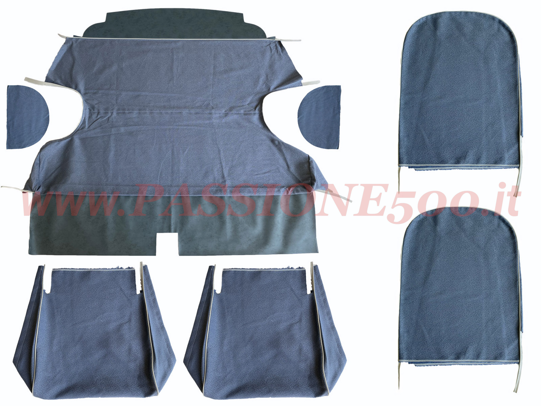 selleria tessuto blu Fiat 500 N