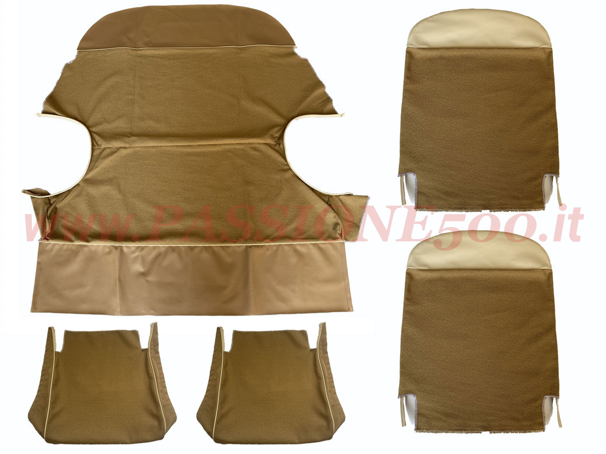 selleria tessuto marrone Fiat 500 N