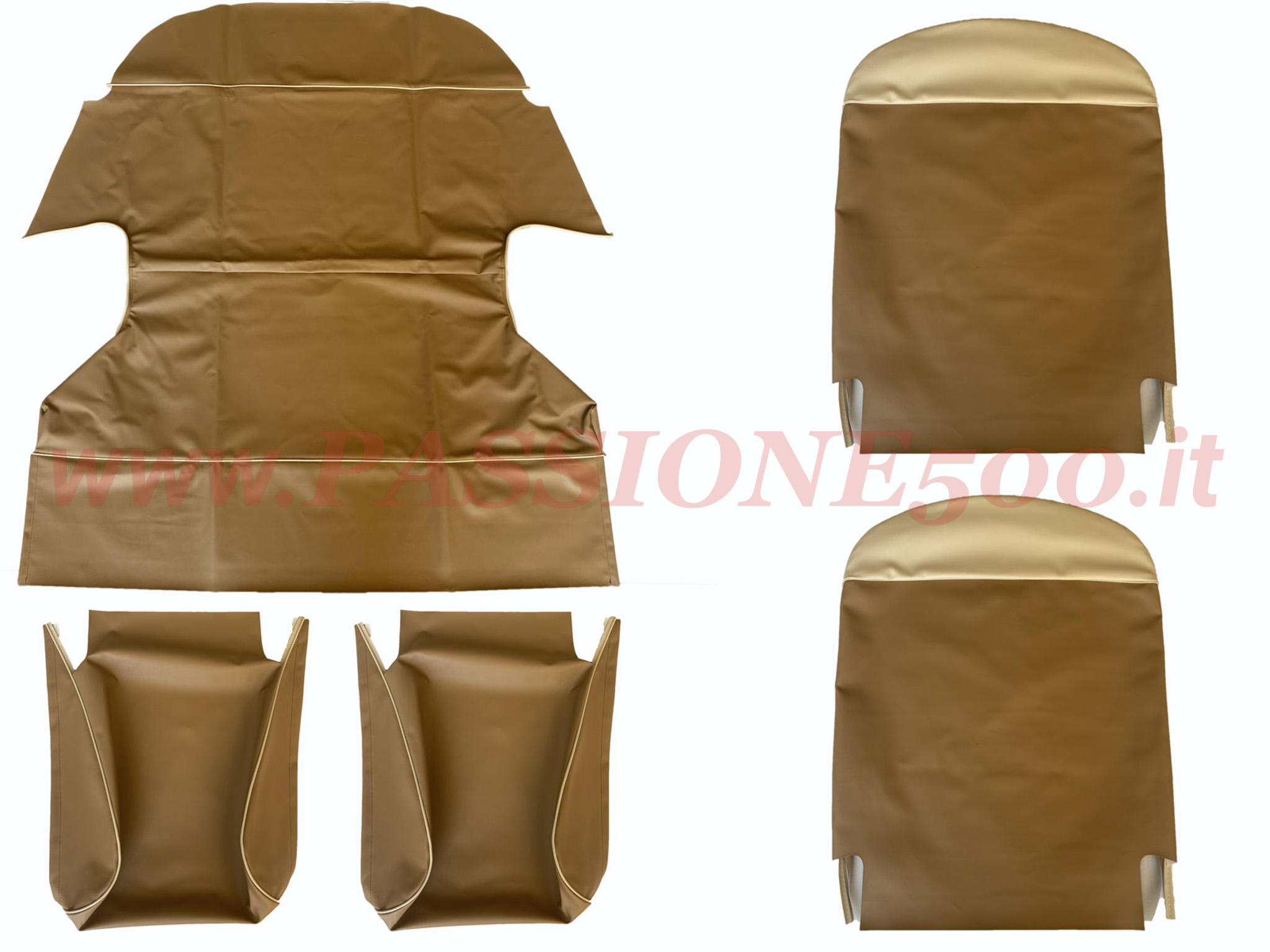 selleria vipla marrone Fiat 500 N