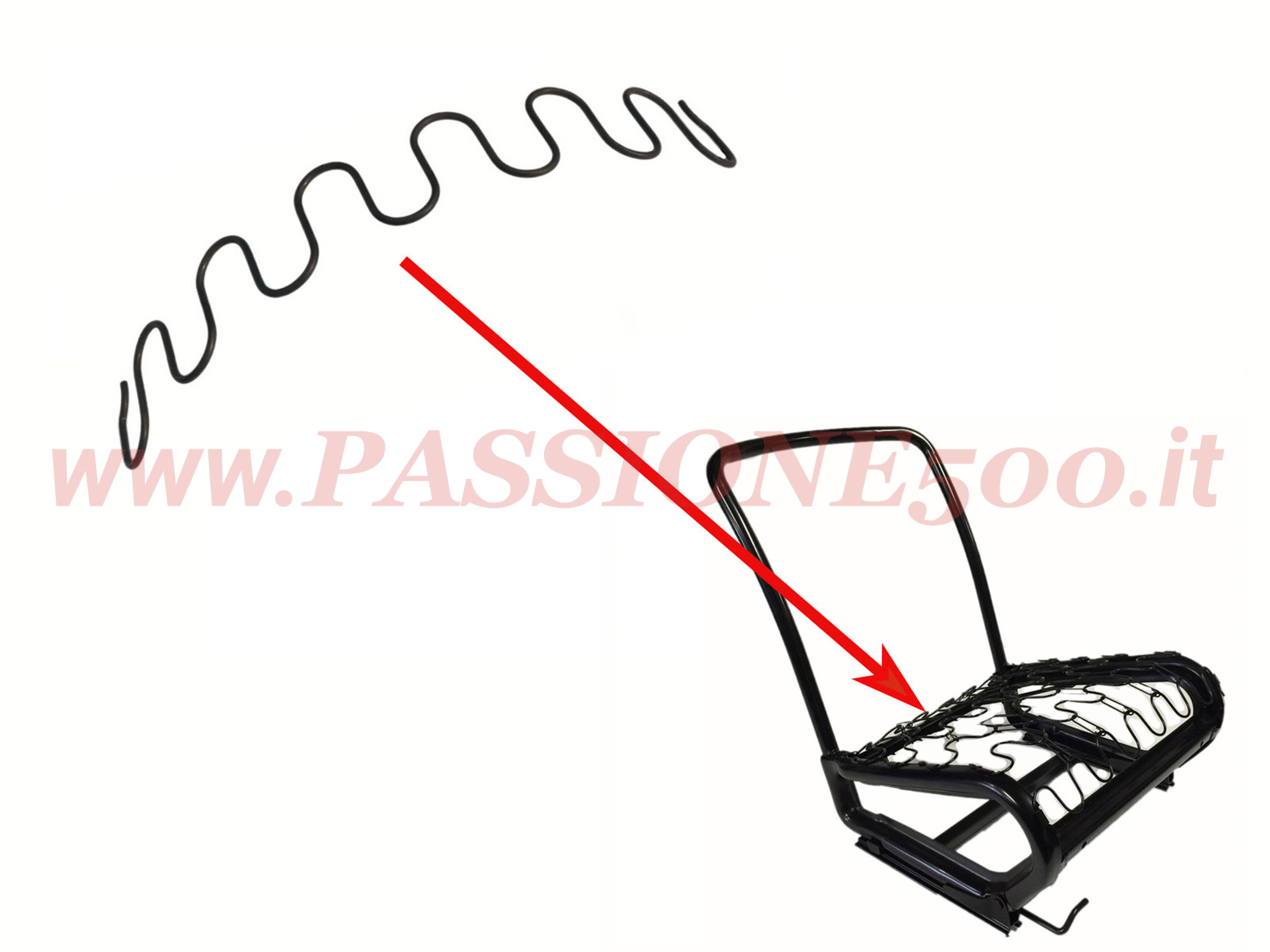 molla corta ferro sedile Fiat 500