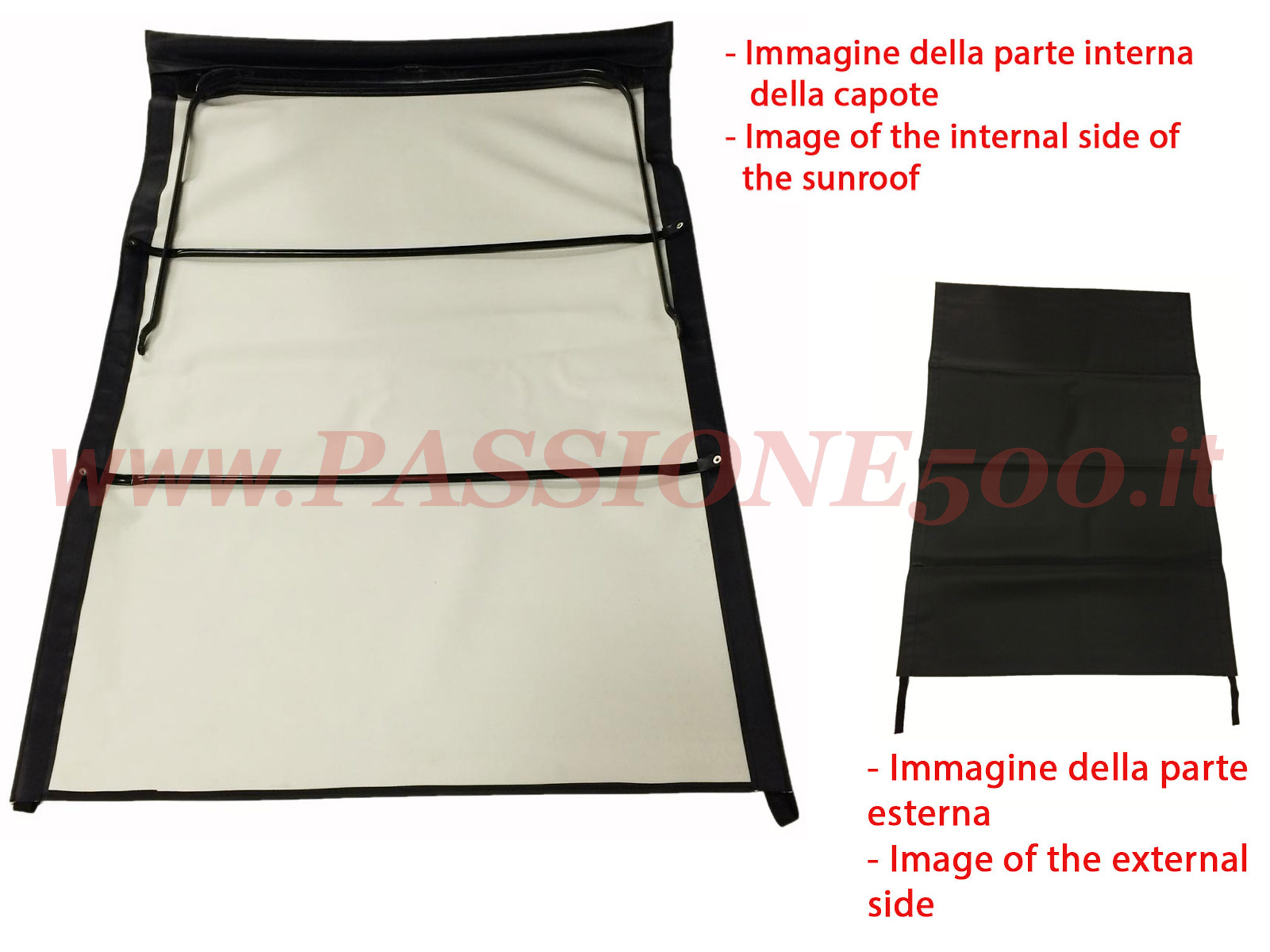 capote montata nero Fiat 500 Giardiniera