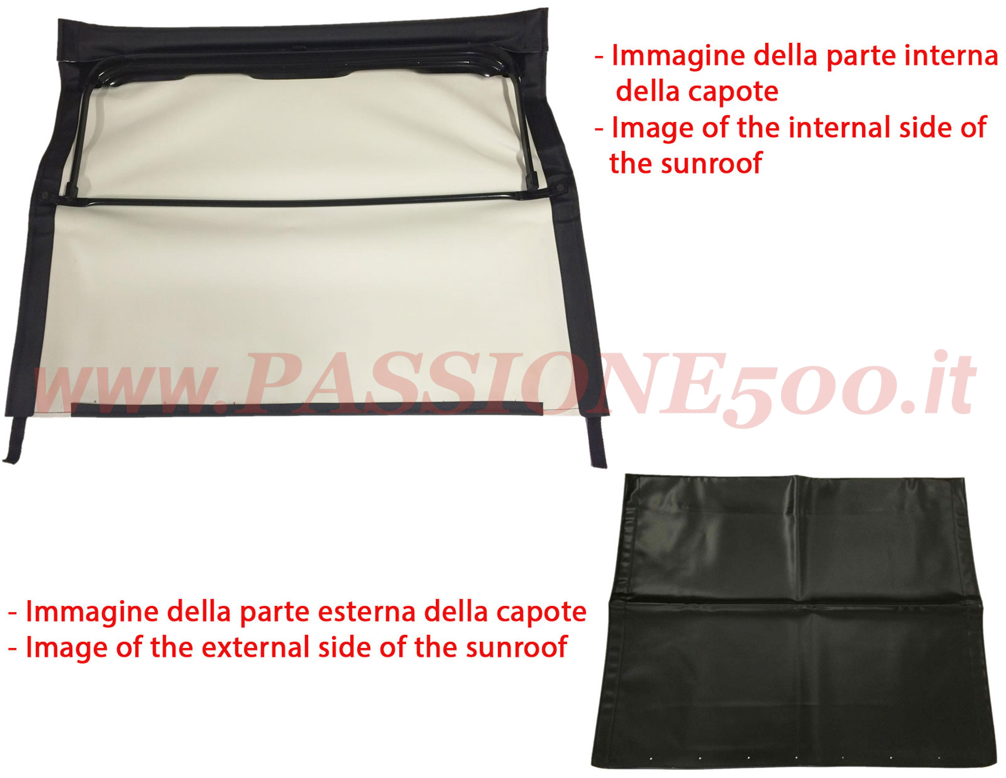 capote montata nero Fiat 500