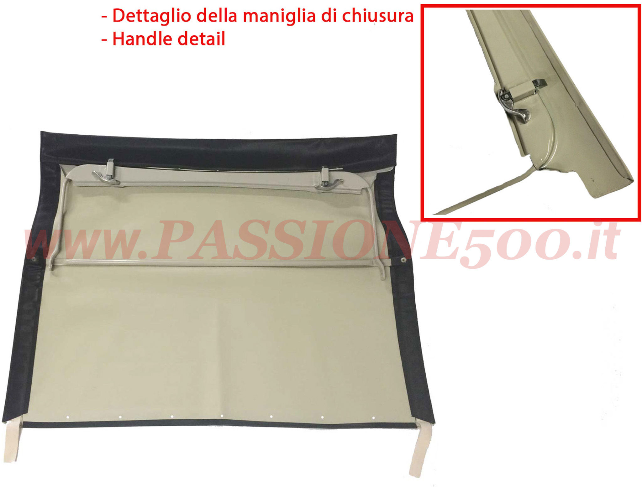 capote montata nero Fiat 500 N