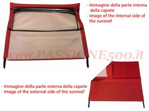 capote montata rosso Fiat 500