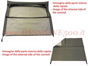 capote montata grigio Fiat 500