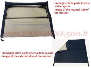 capote montata blu Fiat 500