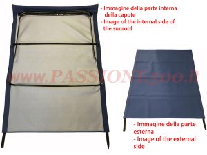 capote montata blu Fiat 500 Giardiniera