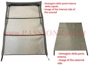 capote montata blu Fiat 500 Giardiniera