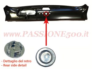 tappo cromato pannello cruscotto Fiat 500