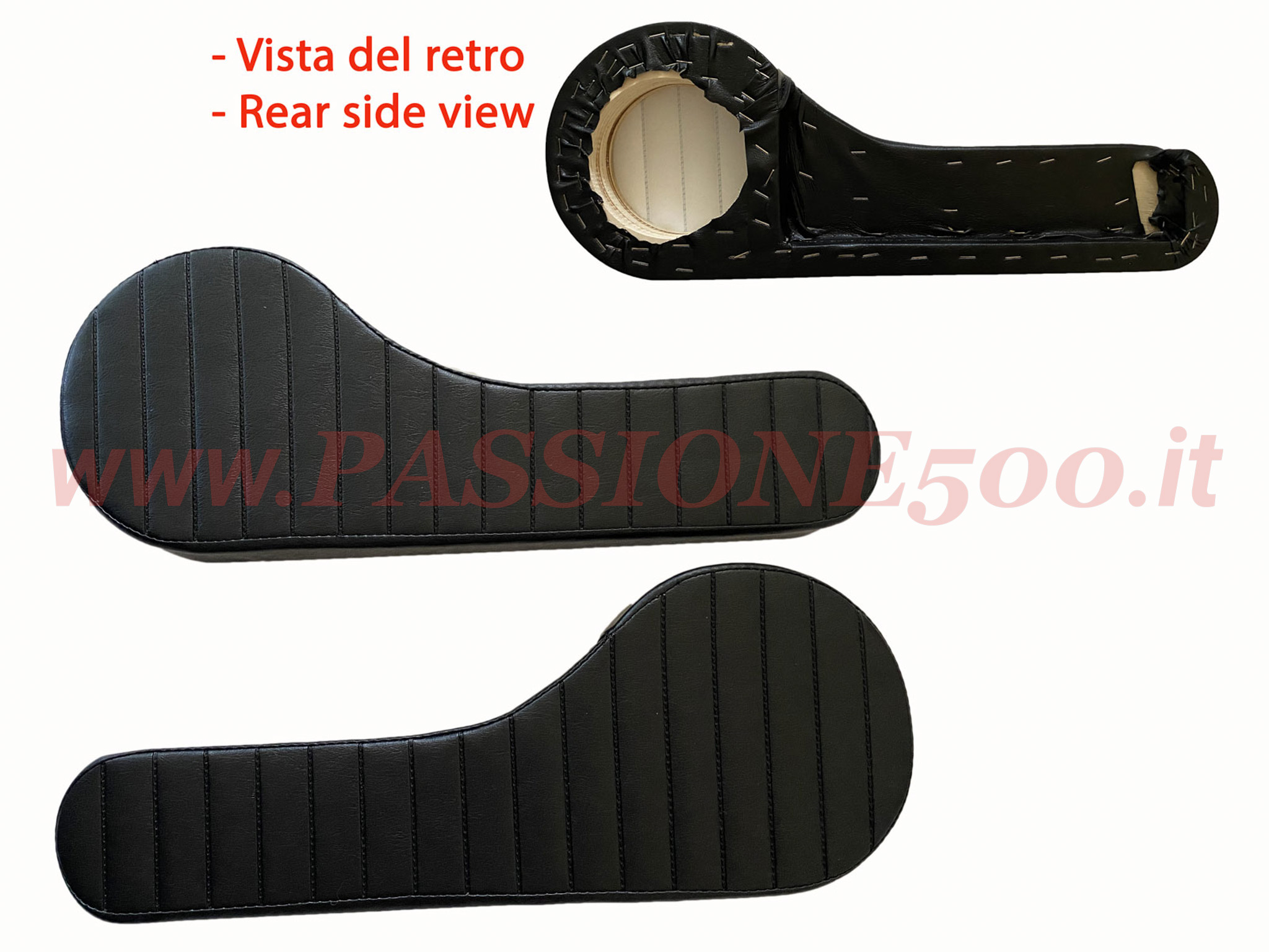 tasca stereo pannello porta colore nero rigato Fiat 500