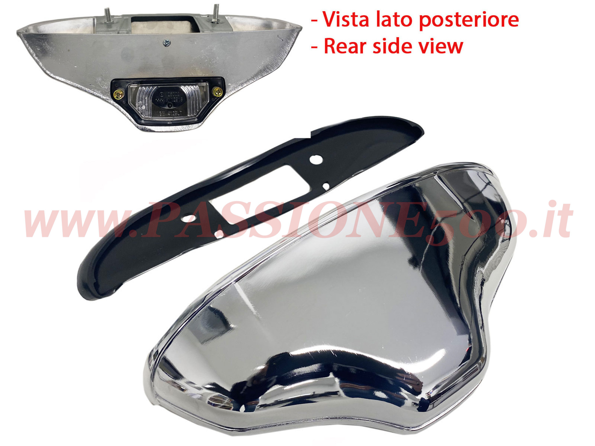 fanale targa in alluminio Fiat 500