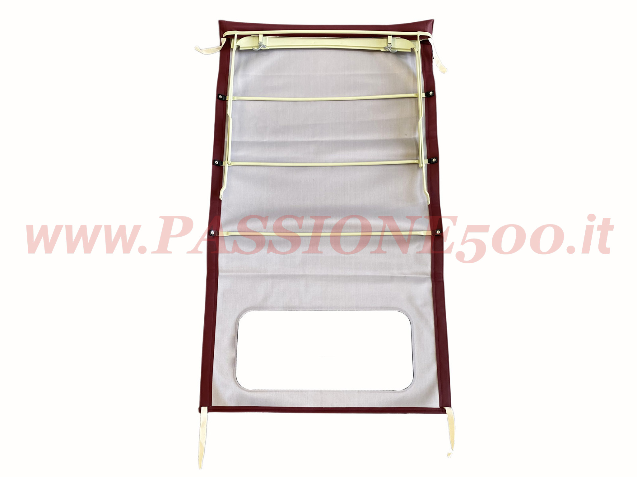 capote lunga completa rosso bordeaux Fiat 500 N D