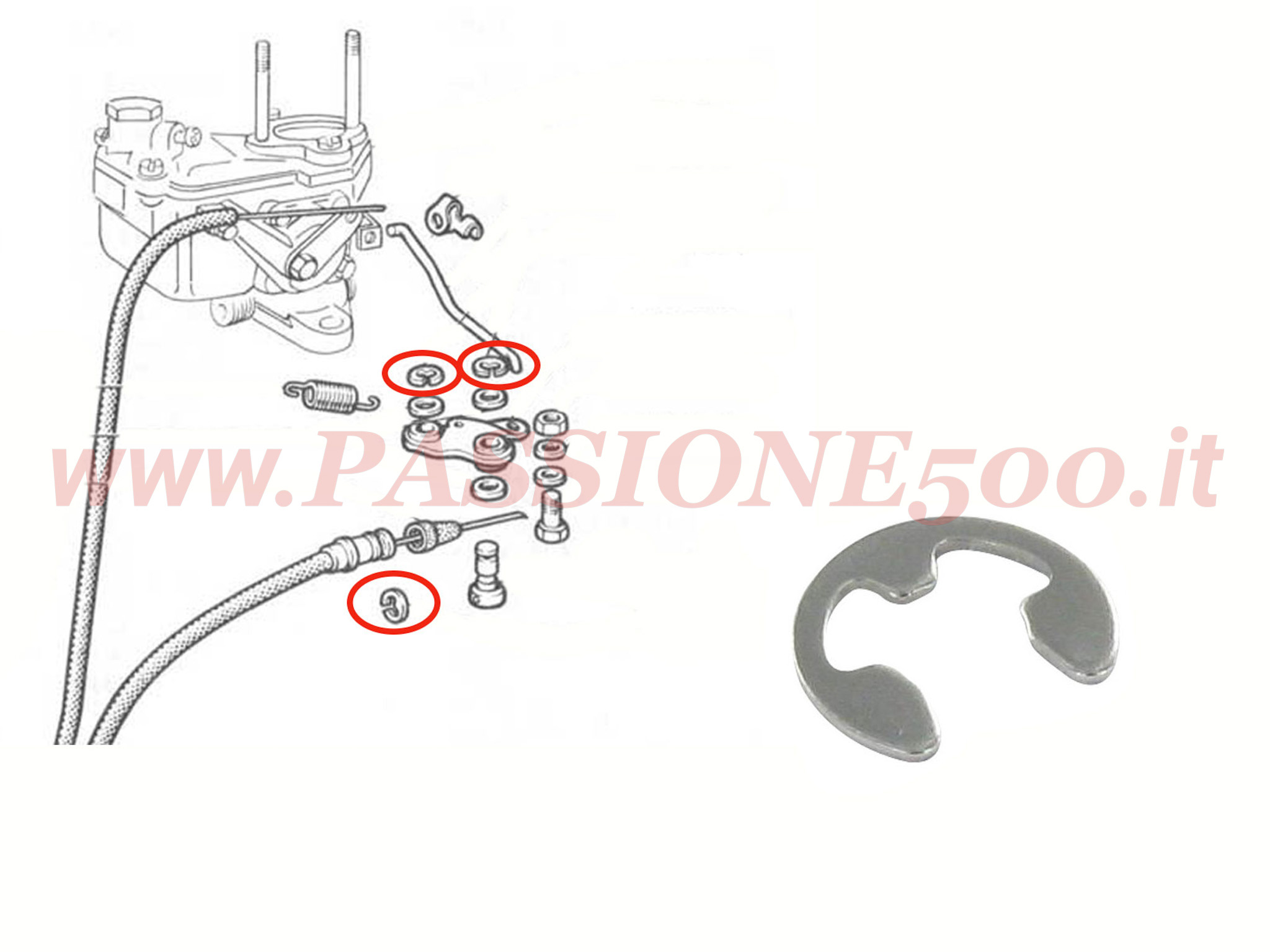 seeger acceleratore Fiat 500