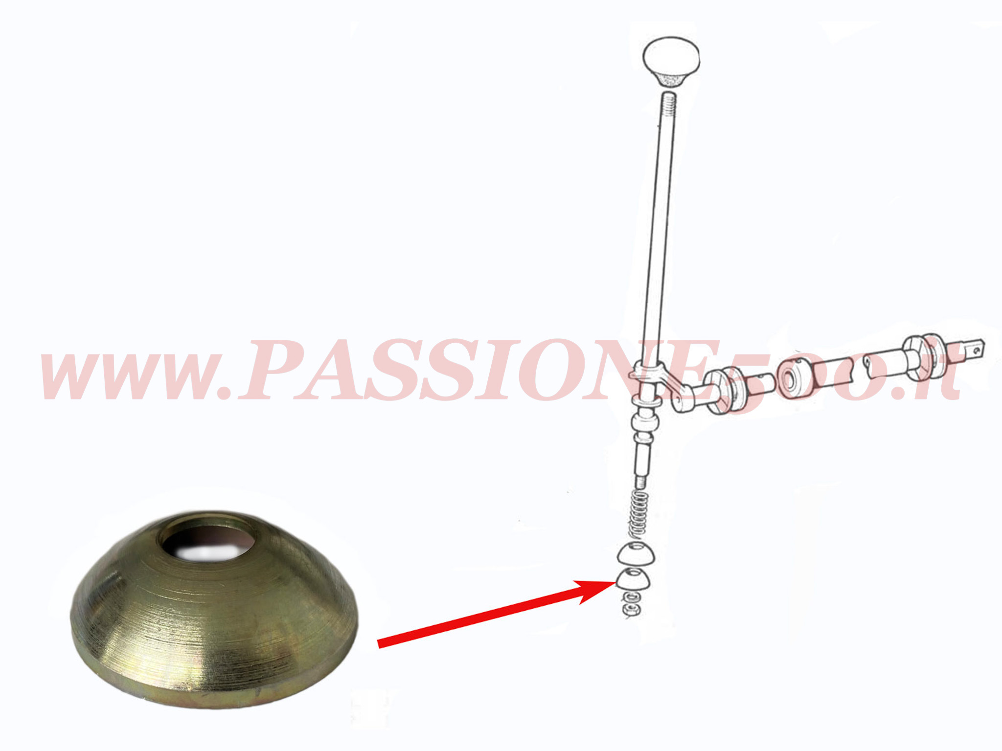 scodellino esterno leva cambio Fiat 500