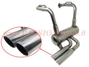 marmitta sportiva acciaio 50 mm Fiat 500