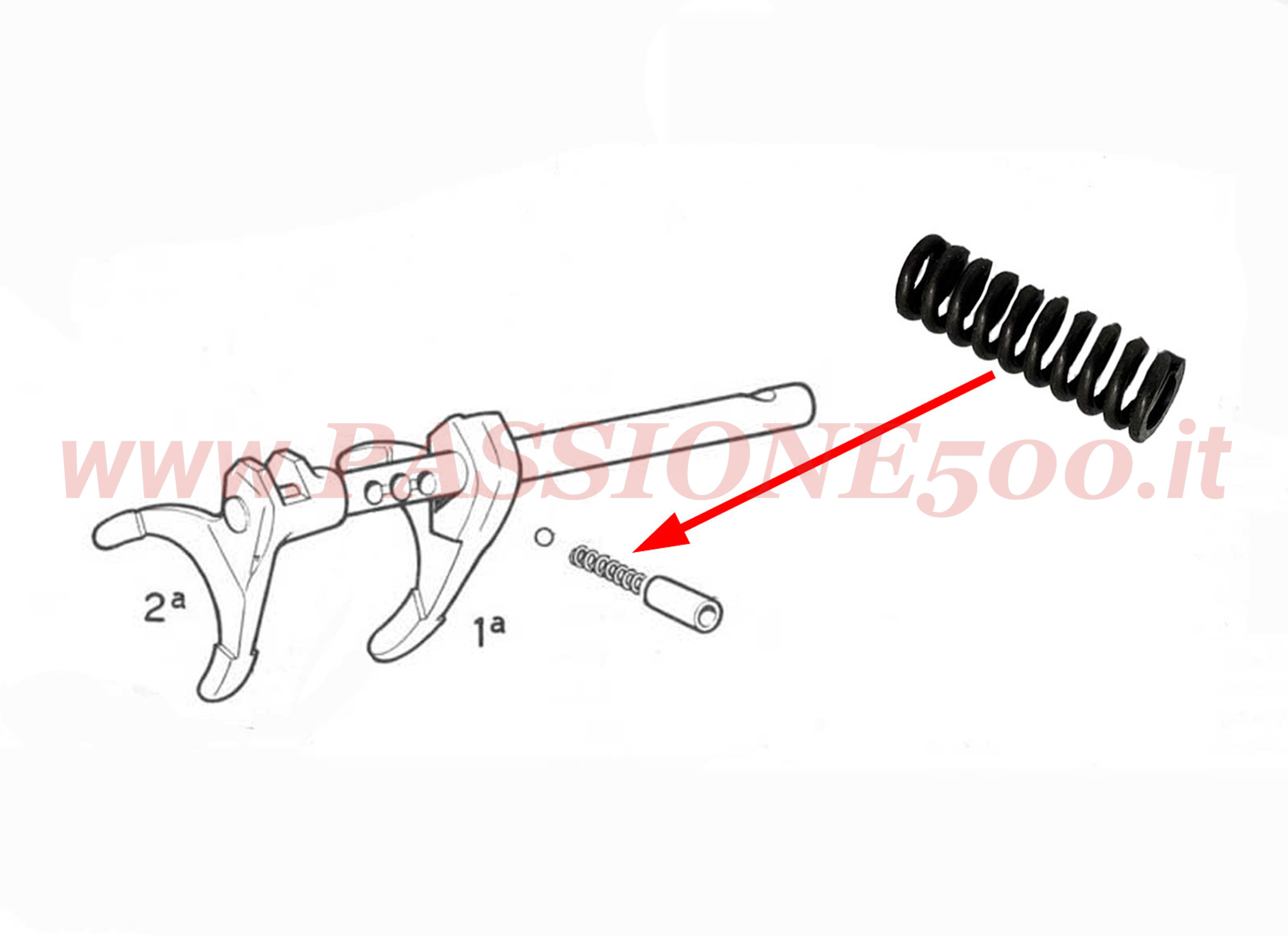 molla selettrice cambio Fiat 500