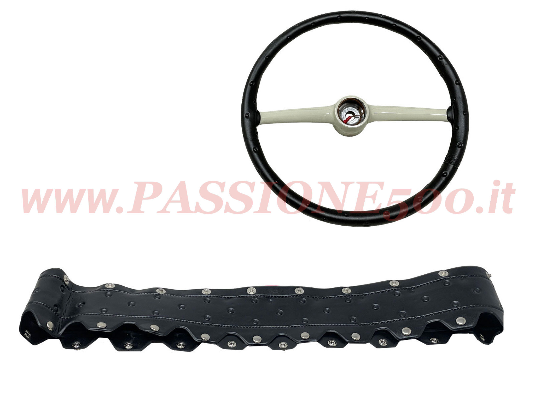 copri volante nero Fiat 500