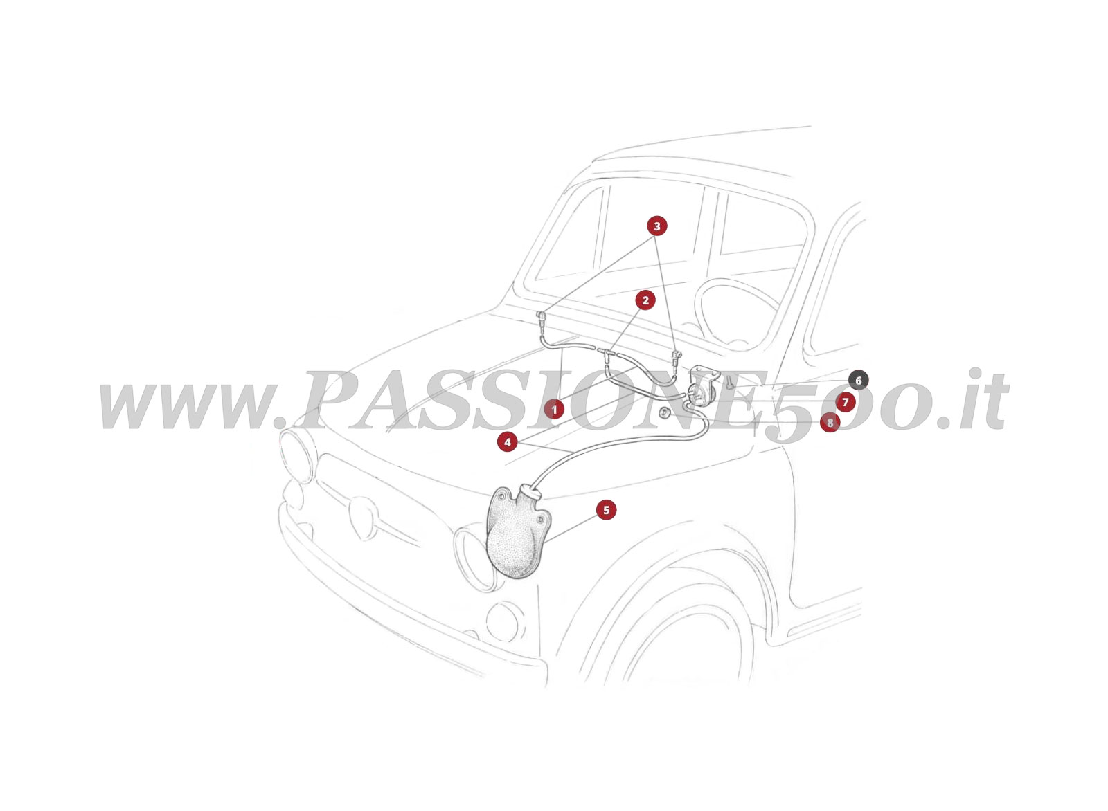 ESPLOSO 36M – Impianto lavavetro FIAT 500F